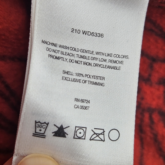 Columbia Full-Zip Sweater Jacket Fleece Cozy Red Black Kids Size 4T - Picture 9 of 10